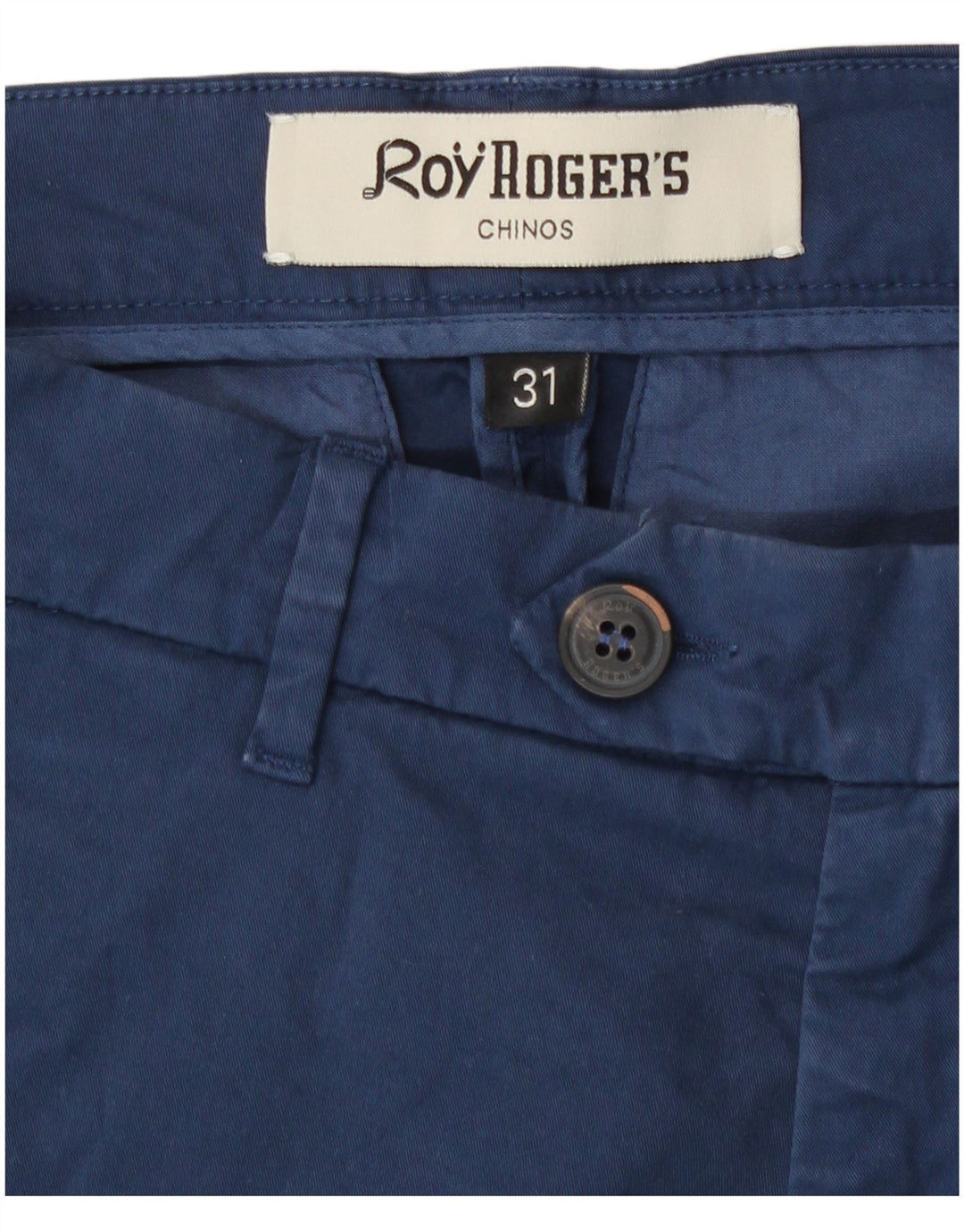 Pantaloncini chino da donna Roy Rogers W31 cotone blu navy medio