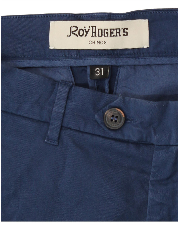 Pantaloncini chino da donna Roy Rogers W31 cotone blu navy medio
