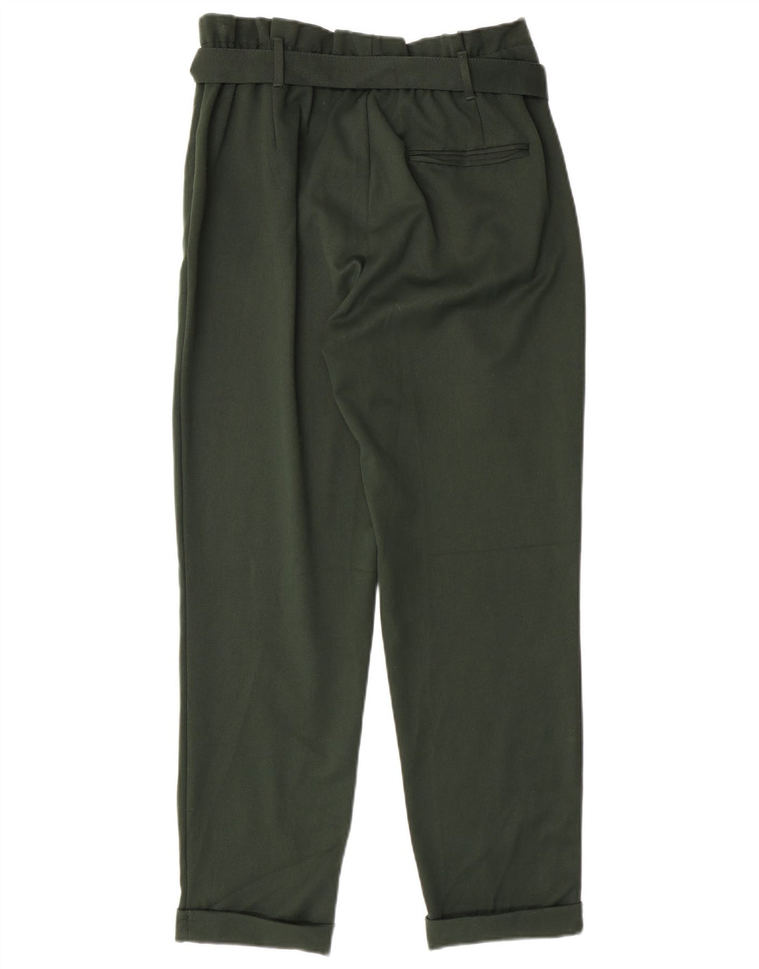 Pantaloni casual con pegging ZARA da donna medi W28 L27 poliestere verde
