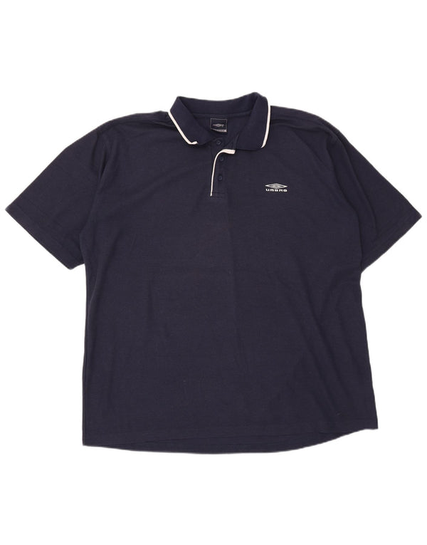 Polo da uomo Umbro 2XL poliestere blu navy
