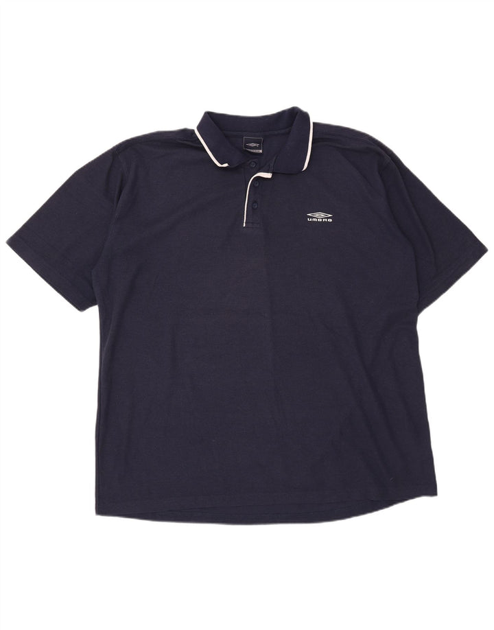 Polo da uomo Umbro 2XL poliestere blu navy