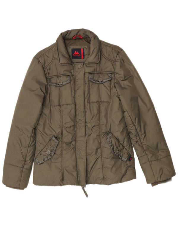 Giacca imbottita Kappa da donna UK 16 Large verde in poliammide