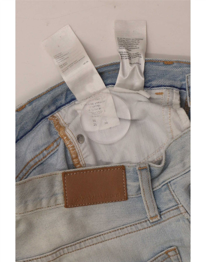 Jeans dritti da donna Calvin Klein W28 L25 cotone blu