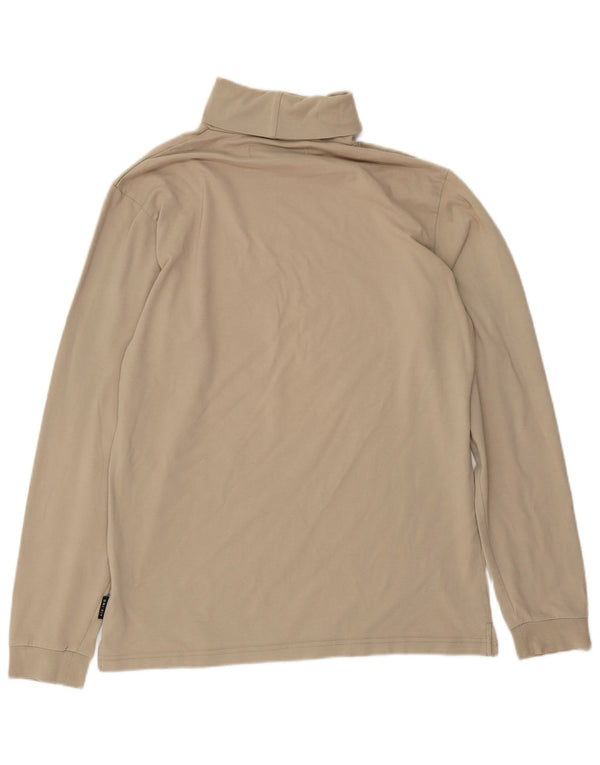 Top NIKE da uomo a maniche lunghe UK 39/41 Cotone beige medio