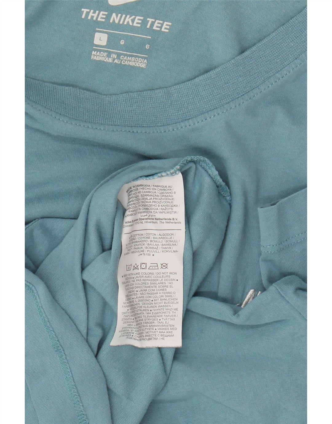 T-shirt da uomo Nike Top Large in cotone blu