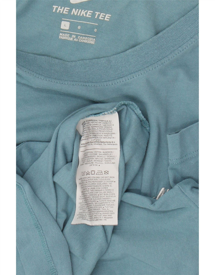 T-shirt da uomo Nike Top Large in cotone blu