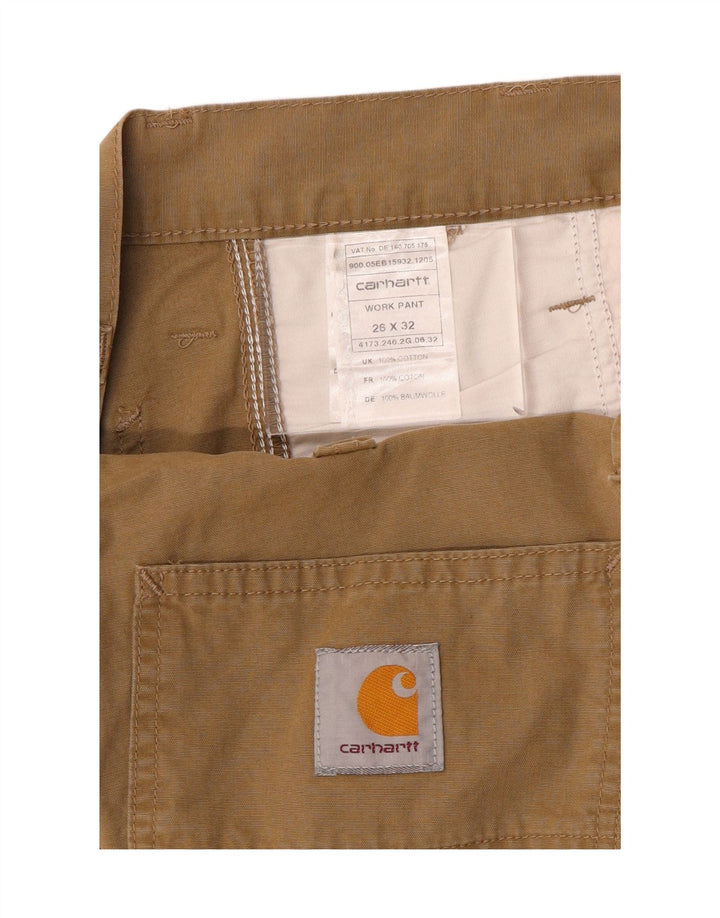 Pantaloni chino Capri da uomo Carhartt Workwear W26 L17 cotone kaki