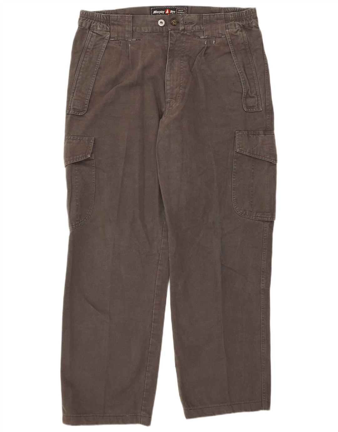 Pantaloni cargo dritti da uomo Murphy & Nye W33 L28 cotone grigio