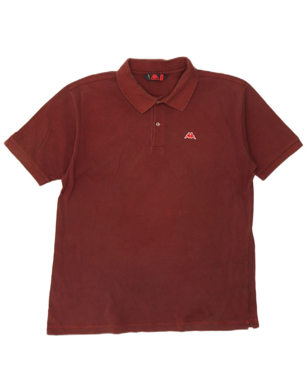 Polo Kappa Uomo XL Bordeaux Cotone