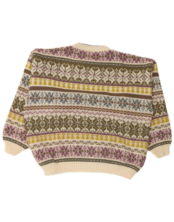 Maglione maglione girocollo da uomo VINTAGE XL multicolore Fair Isle