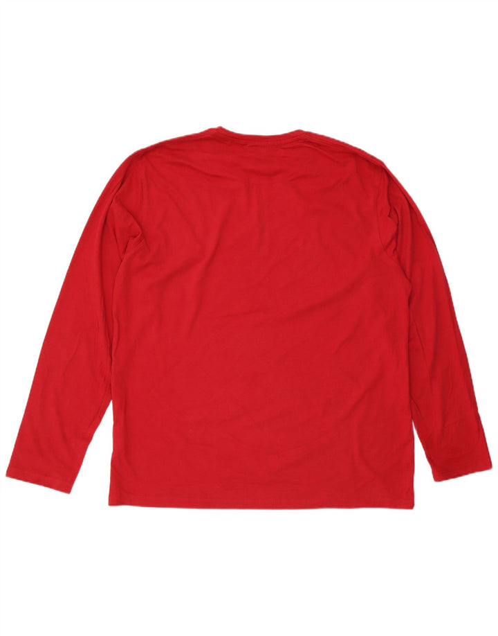 Polo Assn. Maglia da uomo a maniche lunghe 2XL in cotone rosso