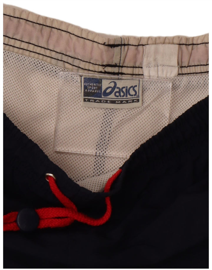 Pantaloncini da bagno Asics da uomo con grafica, grandi, in poliammide color block blu navy