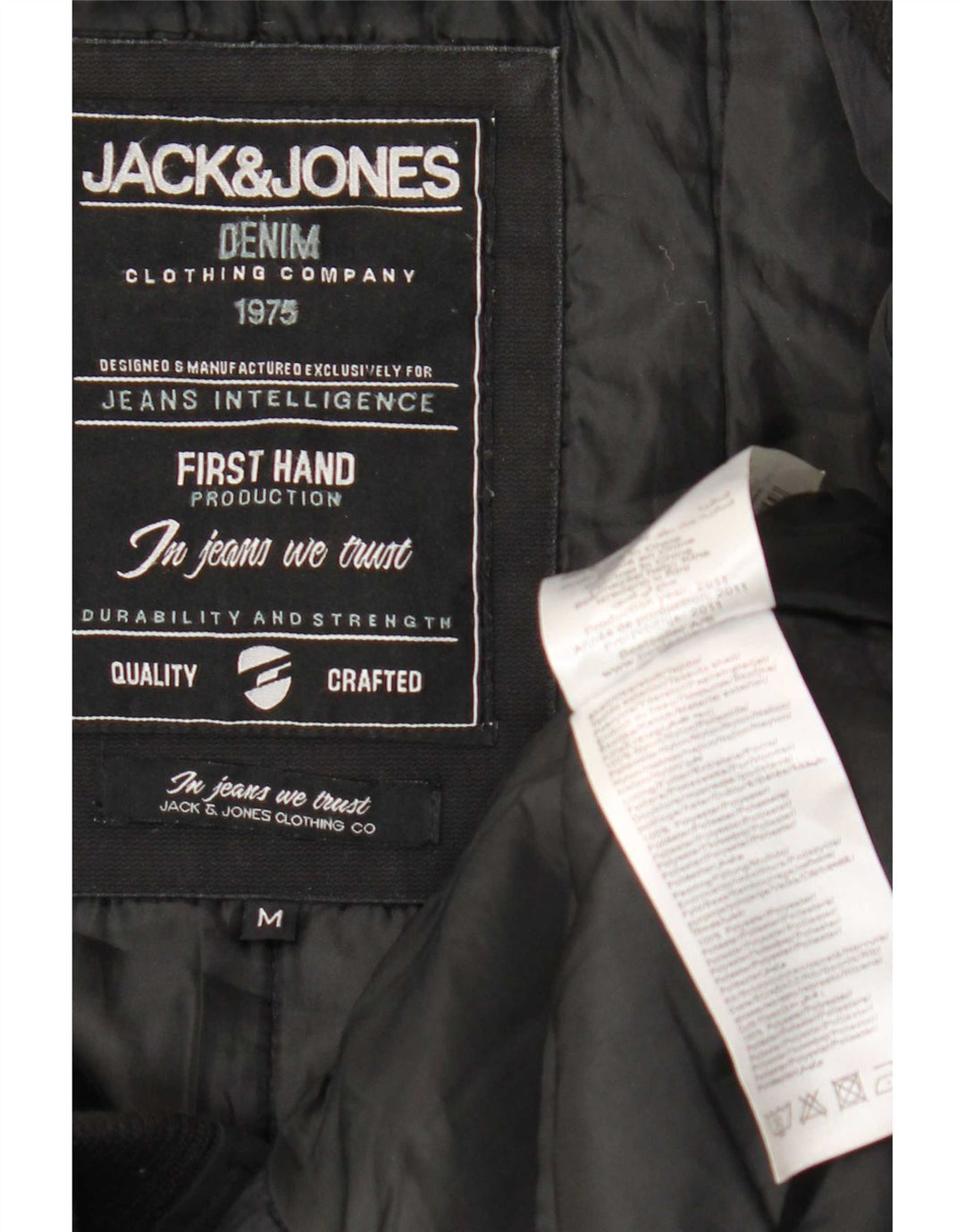Giubbotto bomber da uomo Jack & Jones UK 38 poliestere nero medio