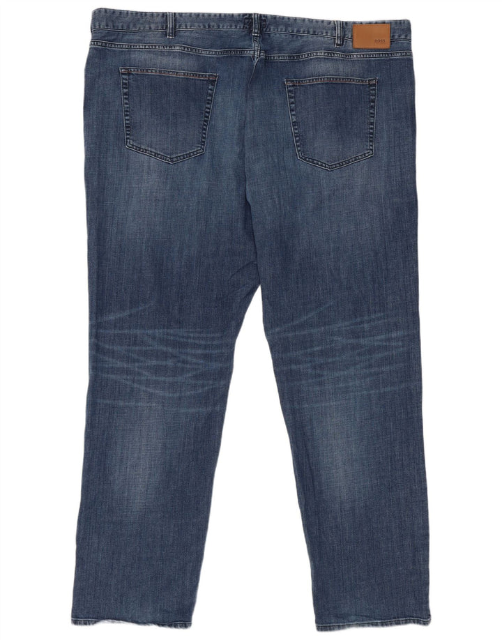 Jeans dritti da uomo Hugo Boss W48 L34 cotone blu