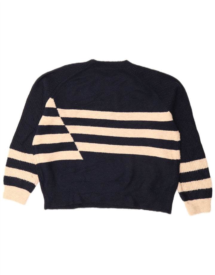 Maglione maglione girocollo da donna Marks & Spencer UK 14 blu navy medio