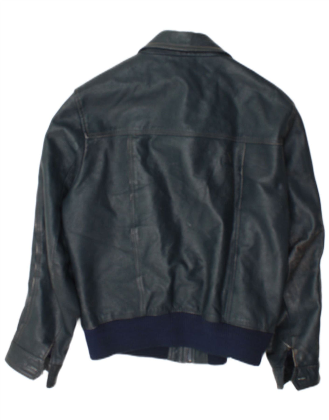 Giacca in pelle da uomo C&A UK 36 piccola pelle blu