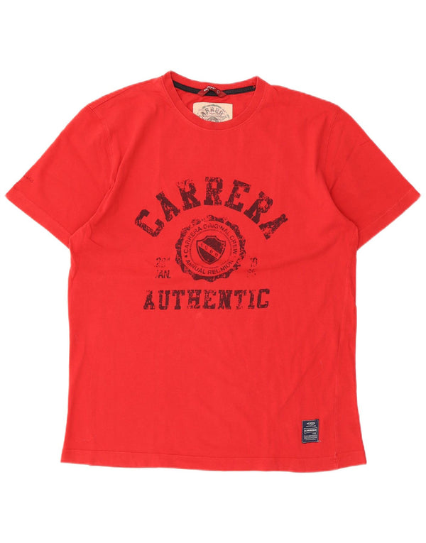 CARRERA T-shirt grafica da uomo grande rossa