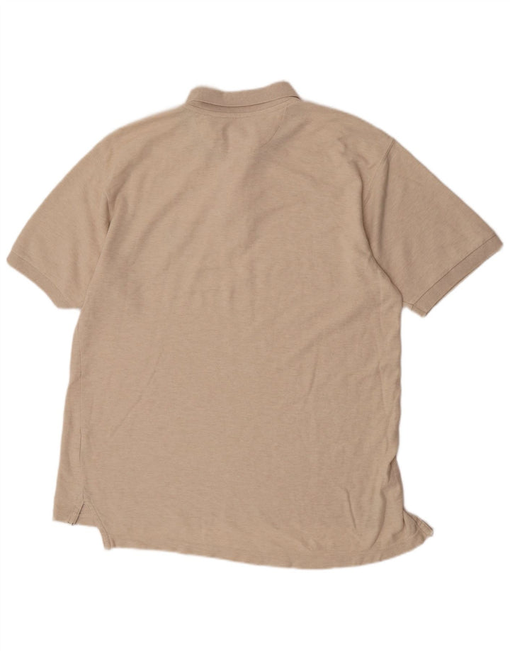 Polo da uomo CHAPS RALPH LAUREN in cotone screziato beige medio