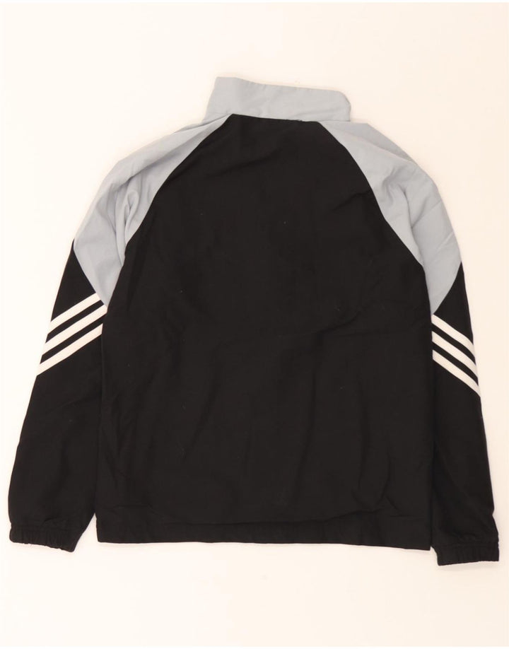 ADIDAS Boys Tracksuit Top Jacket 13-14 Years Black Colourblock Vintage Adidas and Second-Hand Adidas from Messina Hembry 