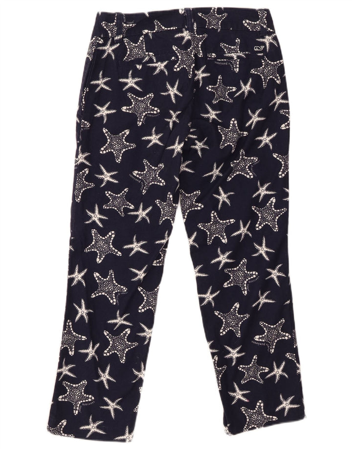 VINEYARD VINES Pantaloni cropped da donna US 4 Small W28 L25 Blu navy
