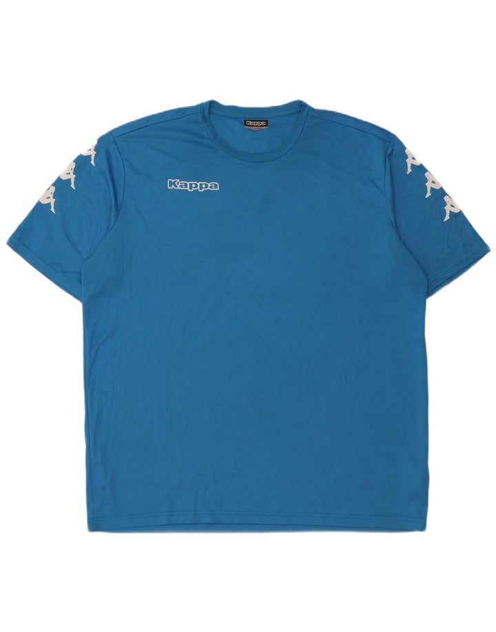 T-shirt grafica da uomo Kappa Top 3XL blu poliestere