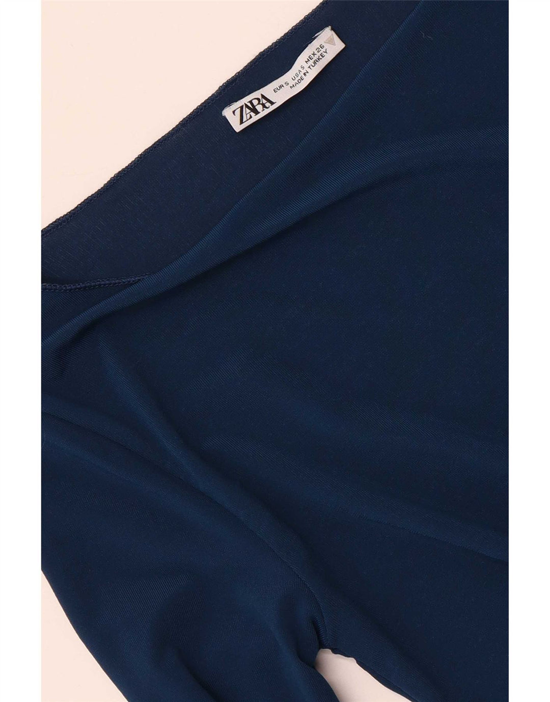 Top Zara da donna a maniche lunghe UK 8 Small Blu Navy