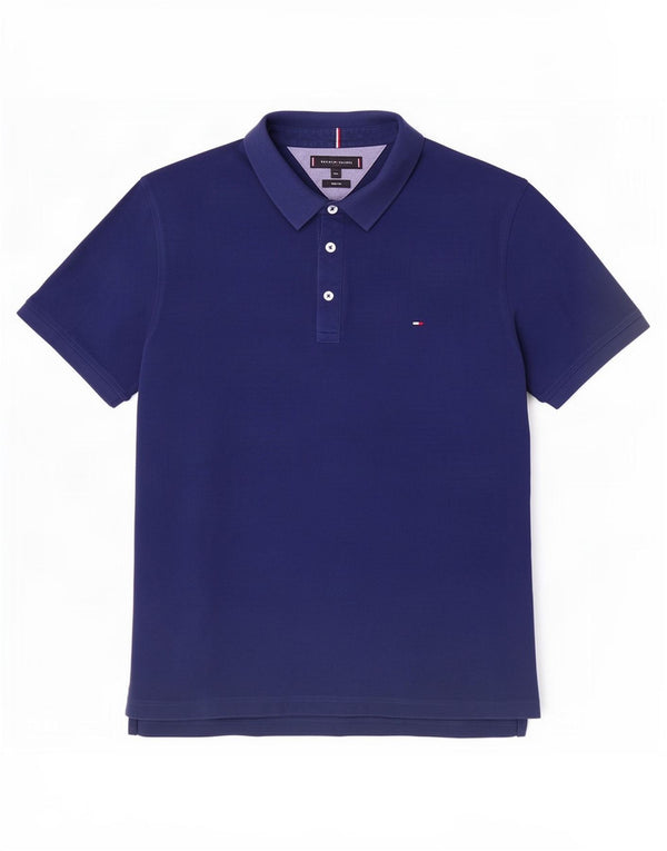 Polo slim fit da uomo Tommy Hilfiger 2XL cotone blu navy