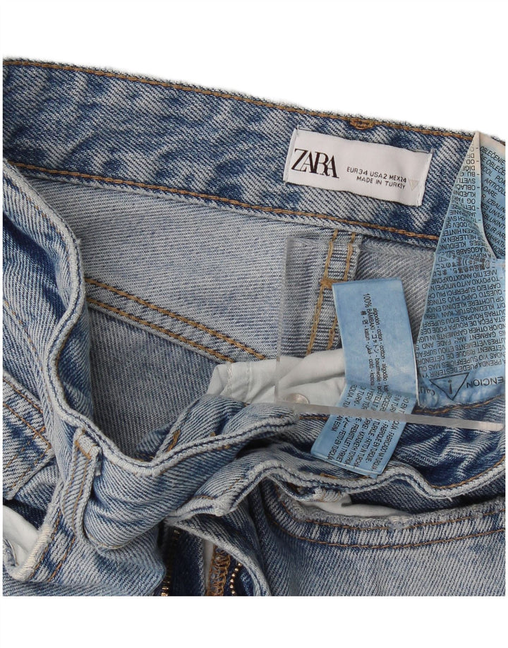 Jeans Bootcut da donna Zara EU 34 2XS W24 L33 Cotone blu