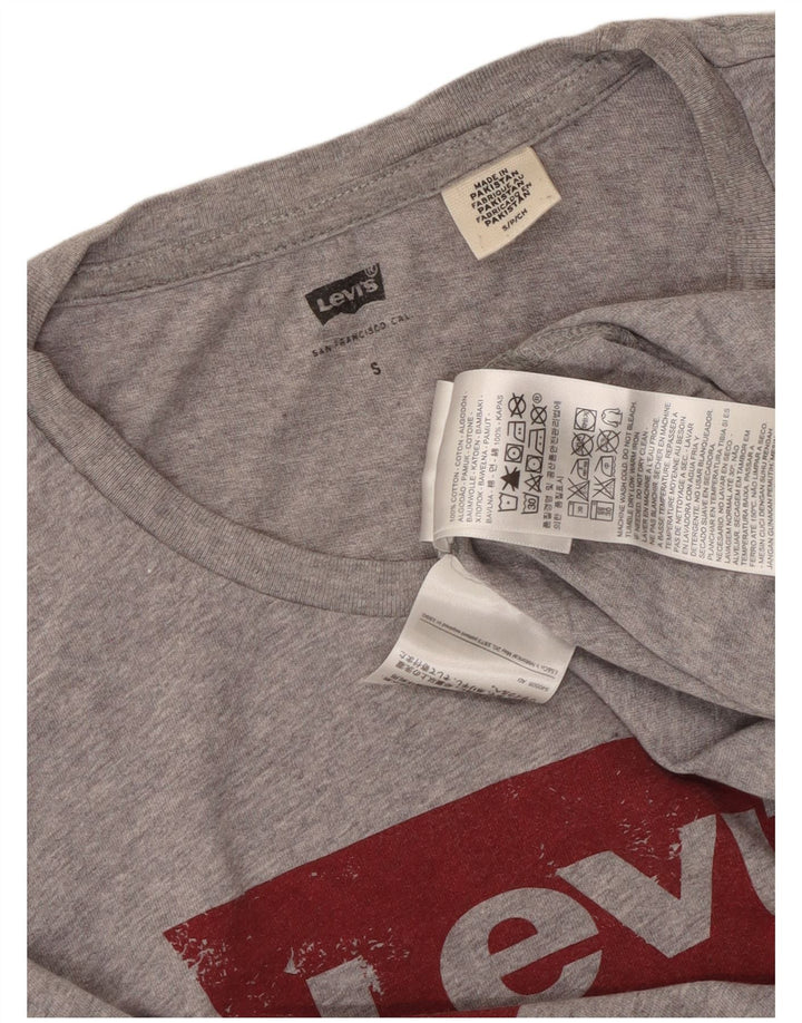 T-shirt grafica da uomo Levi's Top in cotone chiazzato grigio piccolo