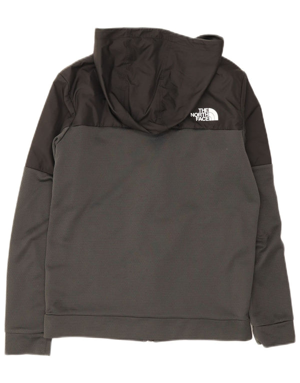 Felpa con cappuccio e zip per ragazzi The North Face 14-15 anni XL Colorblock grigio
