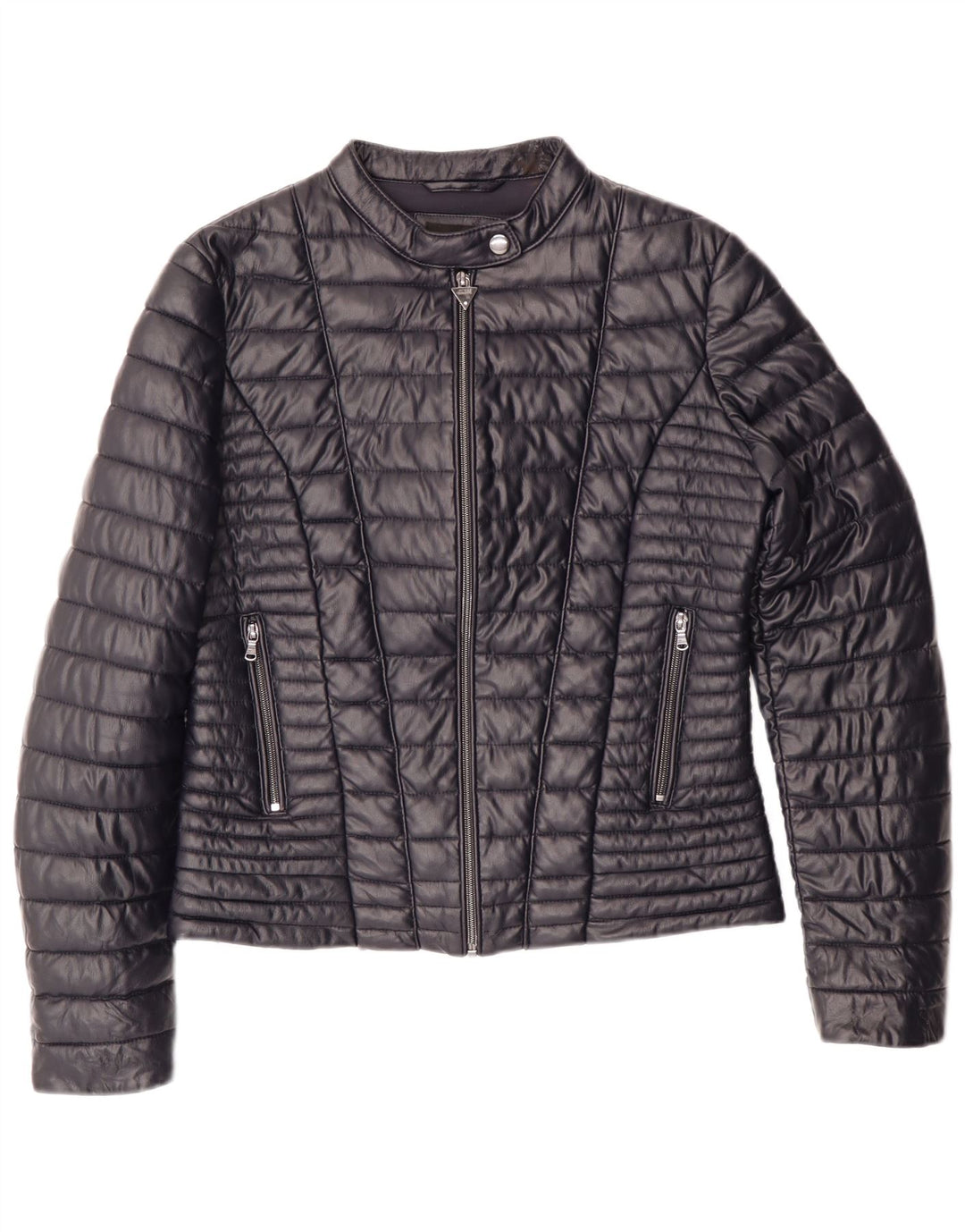 Giacca imbottita da donna GUESS UK 14 Medium Blu Navy Poliuretano