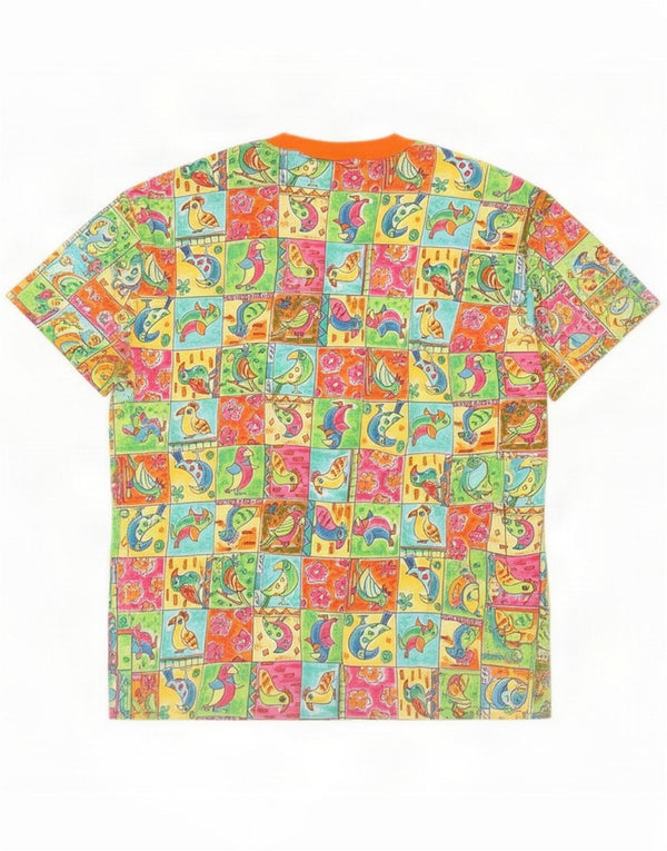 Benetton T-shirt grafica per ragazze 9-10 anni Patchwork grande multicolore