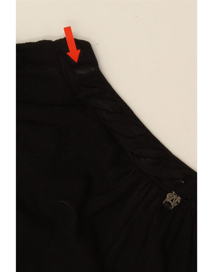 Marlboro Classics Top da donna a maniche lunghe UK 14 Large in cotone nero