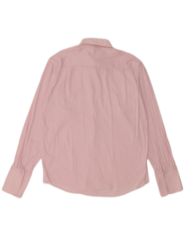 PIERRE CARDIN Camicia Uomo Large Rosa Cotone Spinato