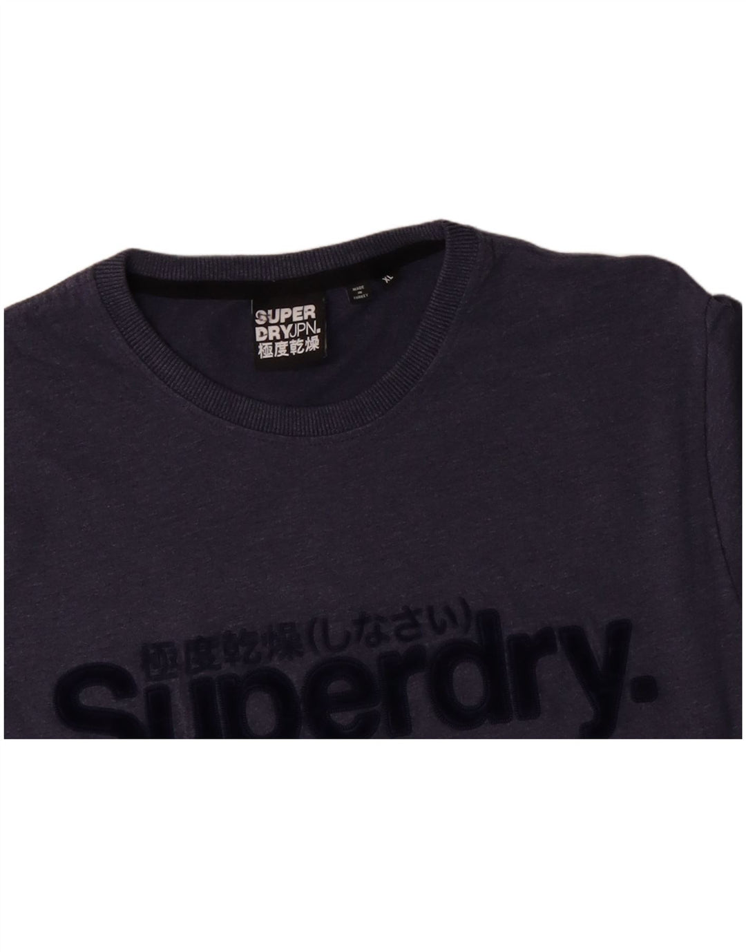 T-shirt grafica da uomo SUPERDRY Top XL in cotone blu