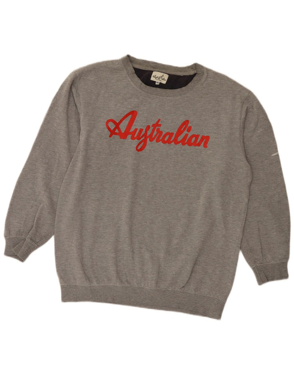 Felpa da bambino AUSTRALIAN L'ALPINA 13-14 anni 2XL Grigio chiazzato