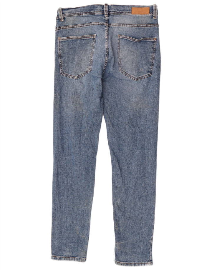 Jeans slim da uomo Zara EU 42 Large W32 L32 cotone blu
