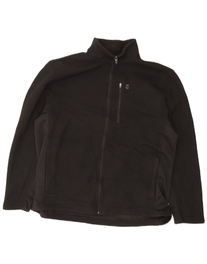 Giacca da tuta da uomo IZOD grande in poliestere nero