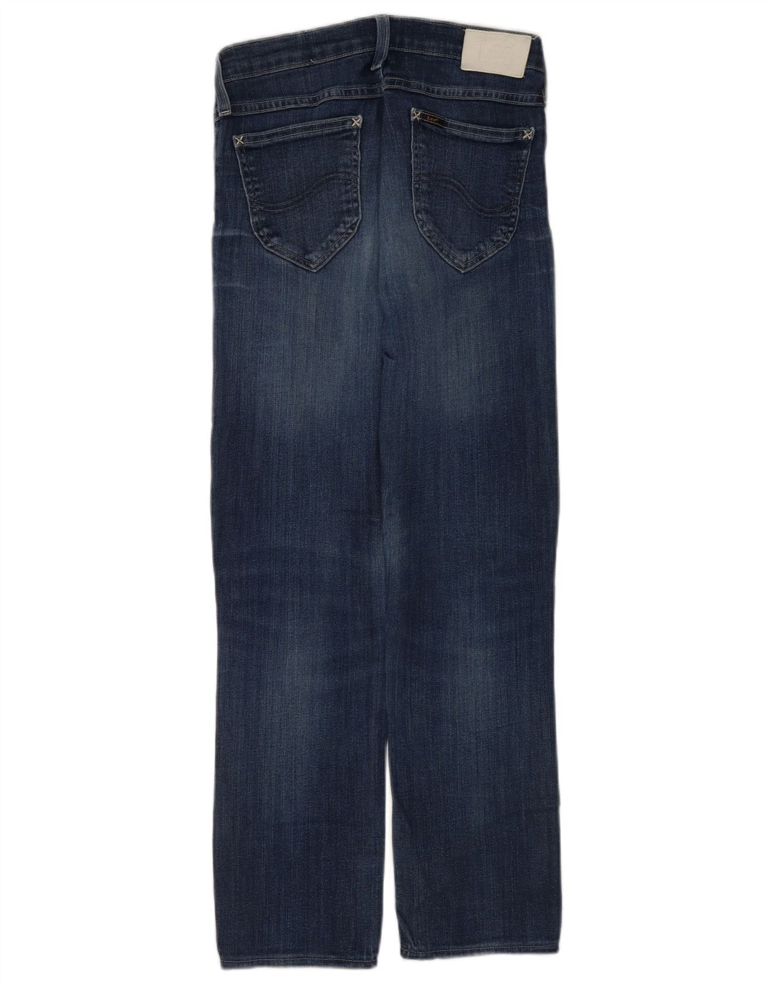 Jeans dritti effetto invecchiato giada da donna Lee W29 L28 cotone blu