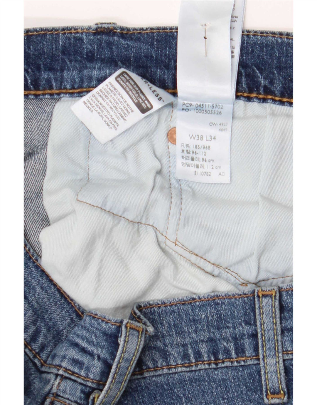 Jeans Levi's Uomo 511 Slim W38 L34 Cotone Blu