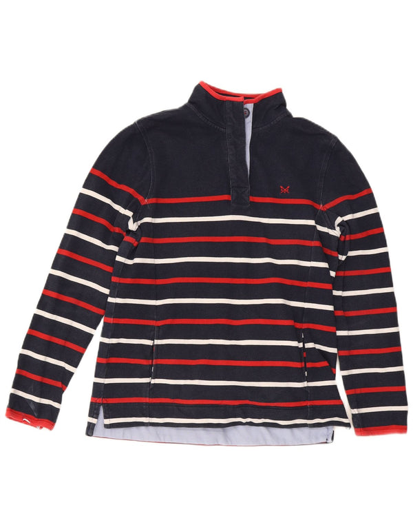 Crew Clothing Felpa da donna Maglione UK 12 Medium Navy Blue Striped