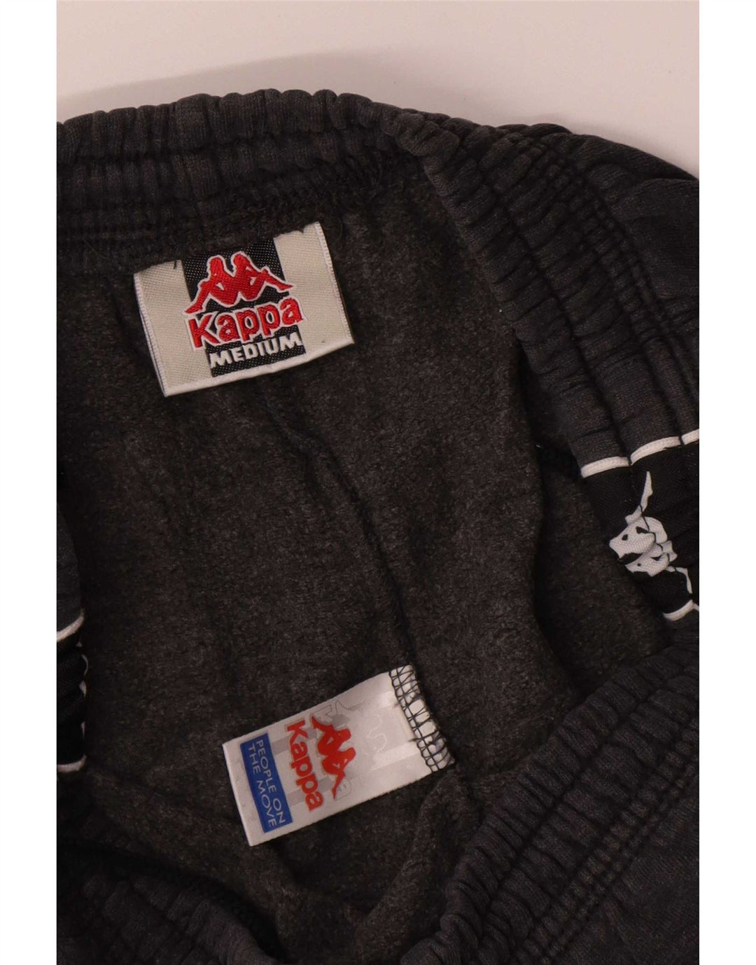 Pantaloni da tuta con grafica Kappa da uomo in cotone color block grigio medio