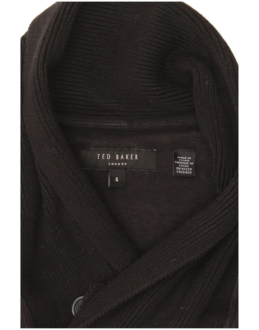Ted Baker Maglione da uomo con collo a scialle taglia 4 grande nero