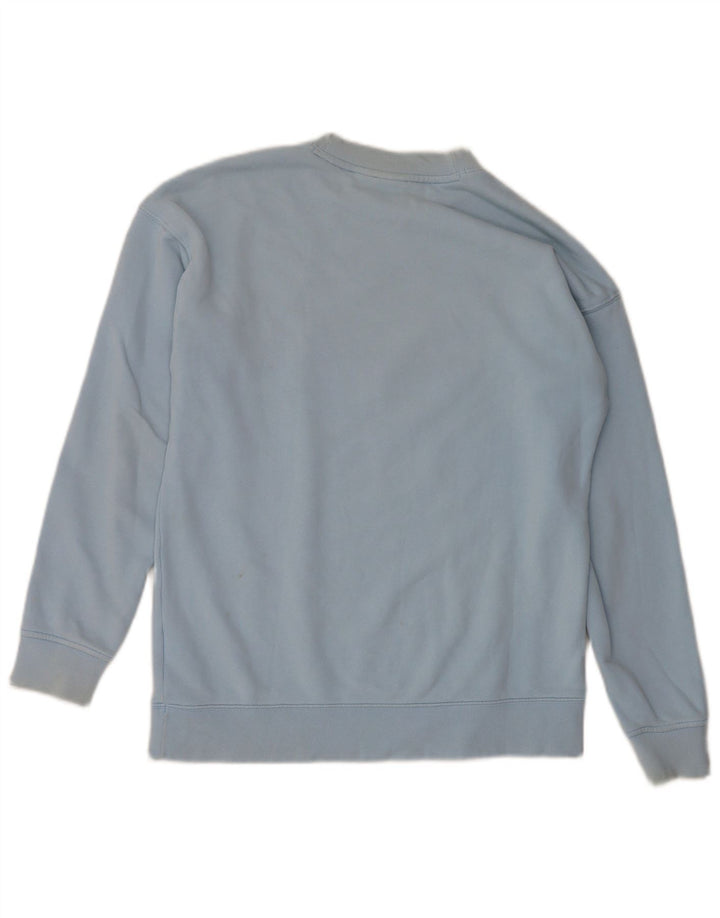 Felpa oversize con grafica da donna Adidas UK 8 piccola in cotone blu