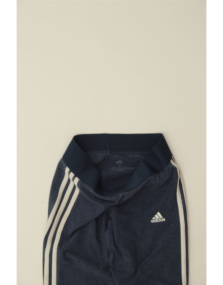 ADIDAS Womens Leggings UK 8/10 Small  Blue Cotton Vintage Adidas and Second-Hand Adidas from Messina Hembry 