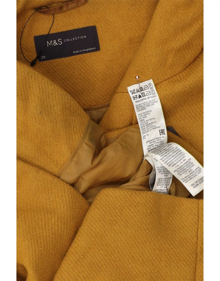 Montgomery con cappuccio da donna Marks & Spencer UK 20 2XL poliestere giallo