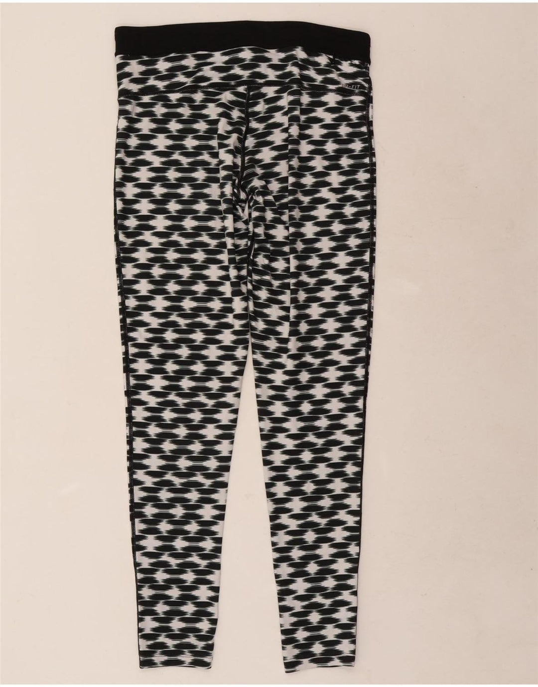 Leggings Nike Dri Fit da donna, grandi, in poliestere geometrico nero