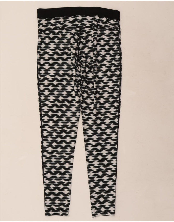 Leggings Nike Dri Fit da donna, grandi, in poliestere geometrico nero