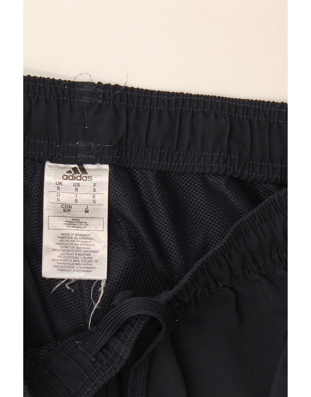 Pantaloncini sportivi da uomo ADIDAS piccoli blu navy in poliestere