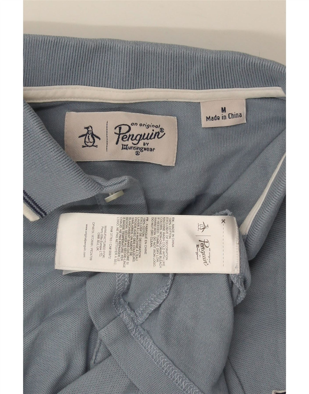 PENGUIN Polo da uomo in cotone blu medio